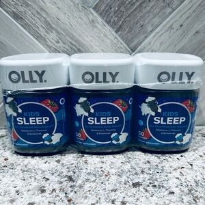 3-pack OLLY Kids Sleep Gummies .5mg Melatonin 50-count bottles Exp. 02/2026 NEW